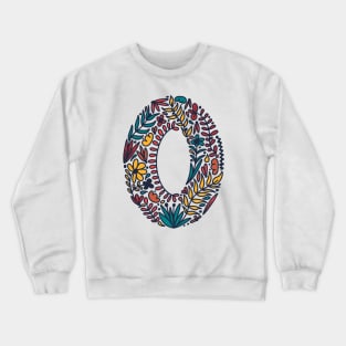 Tropical Letter O Crewneck Sweatshirt